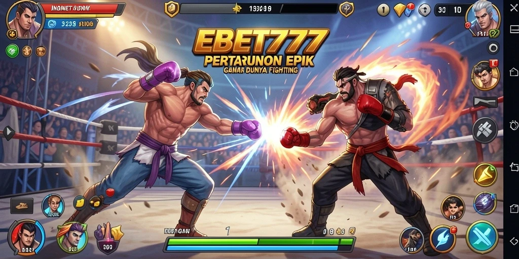 Tampilan gameplay menegangkan dari pertarungan di EBET777.