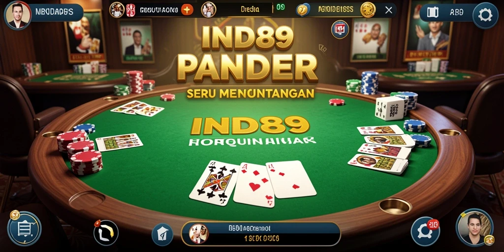Screenshot IND89 menampilkan gameplay Poker yang menarik.