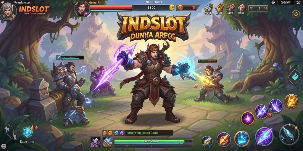 Tampilan gameplay seru dengan aksi pertarungan dalam INDSLOT.