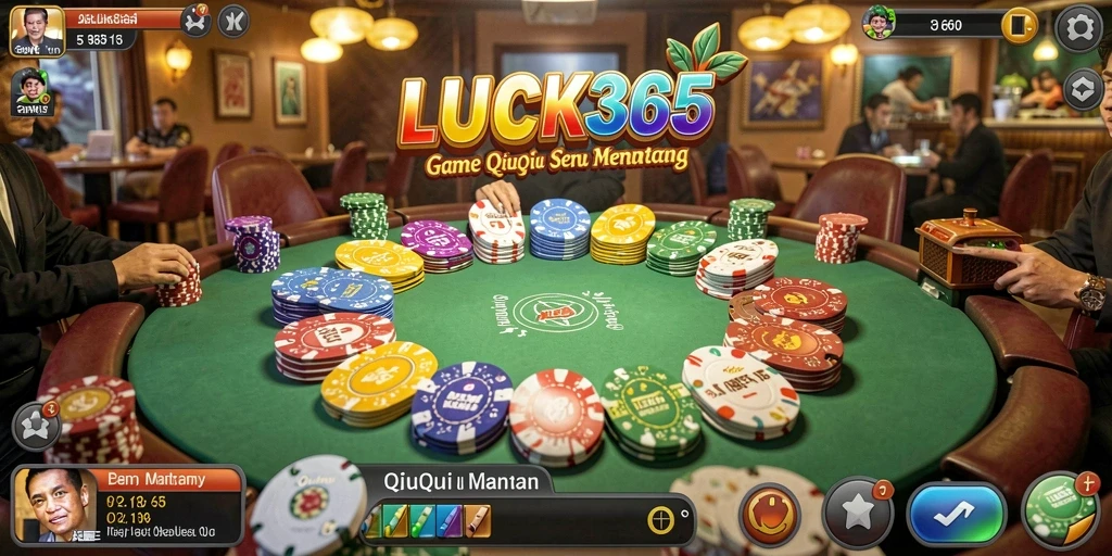 Tangkapan layar permainan QiuQiu LUCK365 dengan aksi yang mendebarkan.