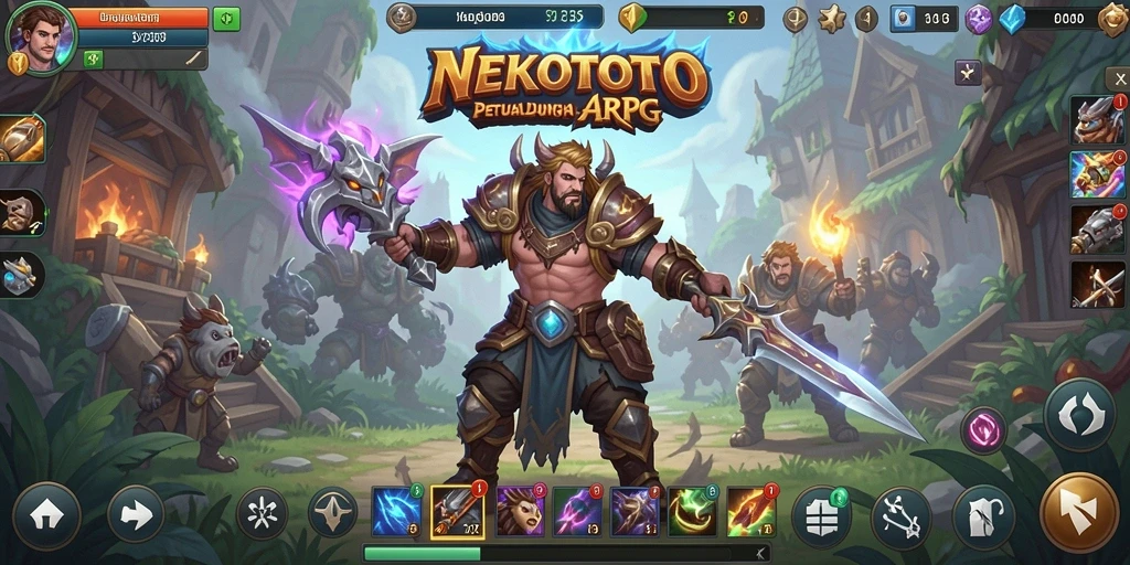 Tampilan gameplay seru di dunia magis NEKOTOTO.