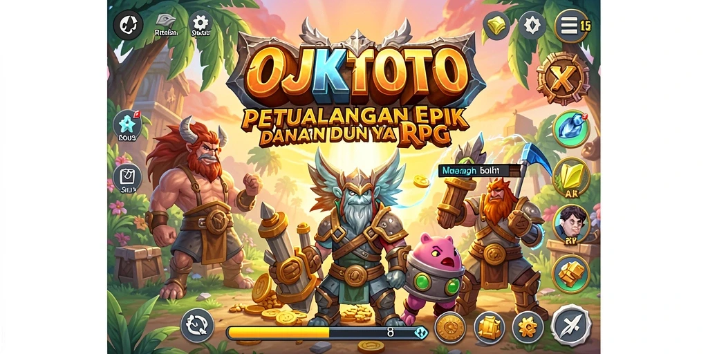 Tampilan gameplay OJKTOTO yang penuh aksi dan petualangan RPG.
