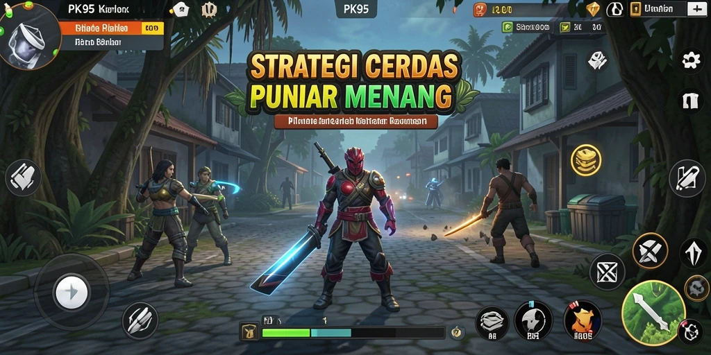 Tangkapan layar gameplay PK95 menampilkan pertempuran strategis yang intens.