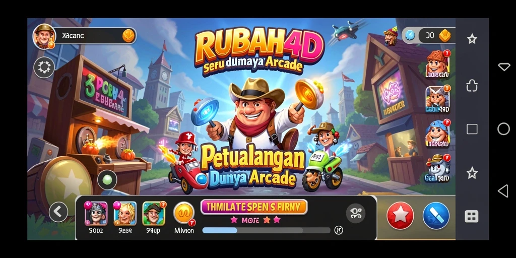Tampilan gameplay RUBAH4D yang penuh aksi dan keseruan dalam dunia arcade.