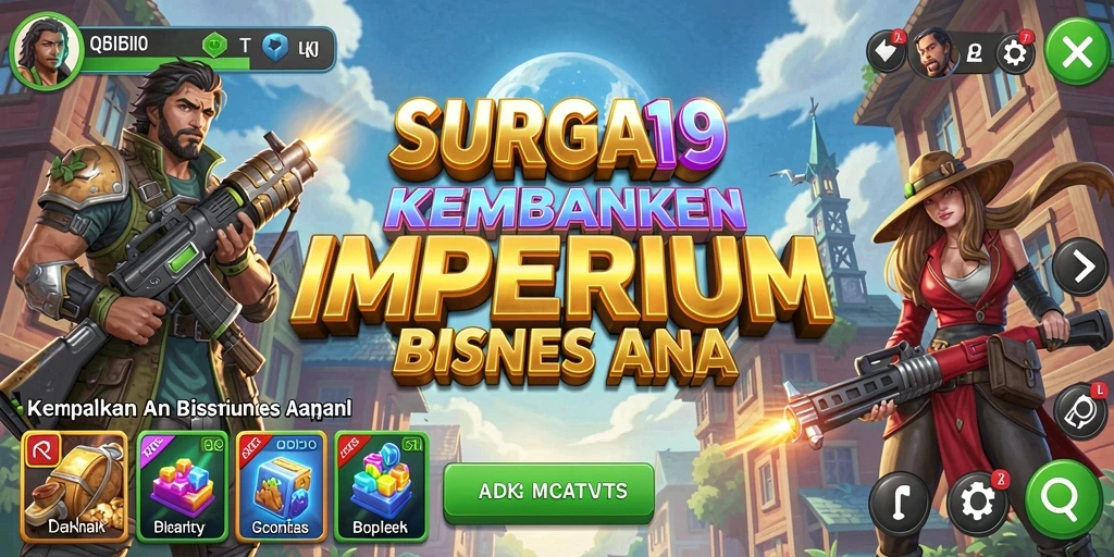 Tampilan gameplay SURGA19 dengan elemen manajemen Tycoon.