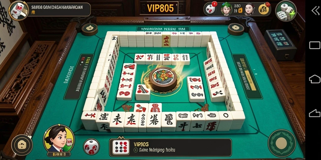 Screenshot gameplay VIP805 yang menampilkan suasana permainan Mahjong.